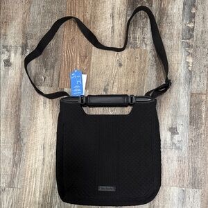 NWT Vera Bradley Black Quilted Crossbody Messenger Bag